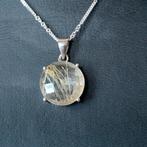 Rutielkwarts hanger geluk beschermt aura straling vreugde, Ophalen of Verzenden, Nieuw, Zilver, Met edelsteen