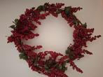 Brocante krans met  rode besjes., Huis en Inrichting, Ophalen of Verzenden, Zo goed als nieuw
