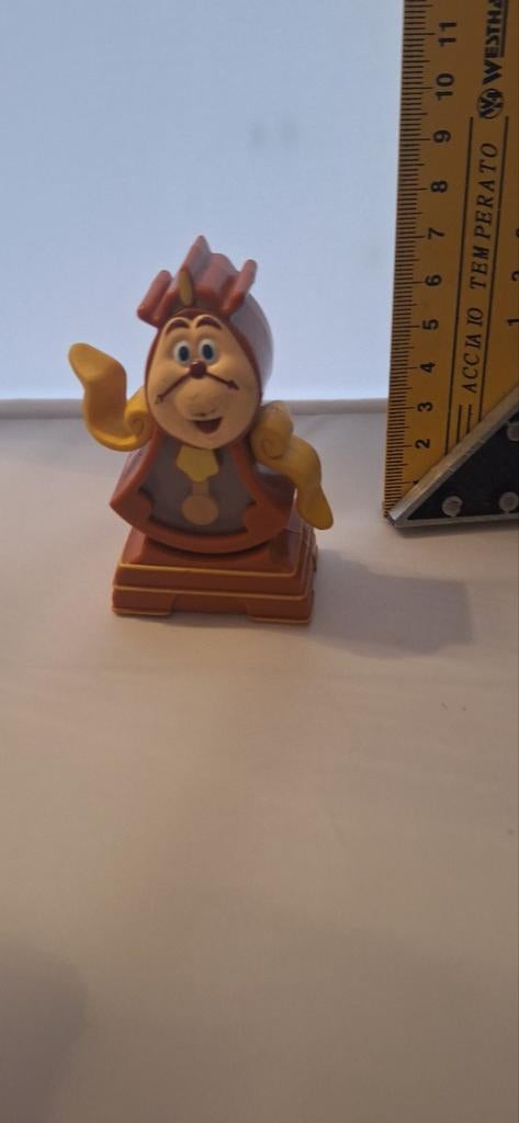 Klok poppetje beauty and the beast disney uit 1992(15525), Disney, ., Ophalen of Verzenden, Zo goed als nieuw