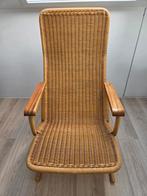 Rotan Relaxstoel Dirk van Sliedregt., Ophalen, Bruin, Vintage, Hout