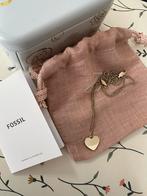 Fossil hart ketting / heart necklace, Sieraden, Tassen en Uiterlijk, Kettingen, Ophalen of Verzenden, Nieuw, Zilver, Overige materialen