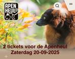 2 apelheul kaartjes voor zaterdag 20 september.