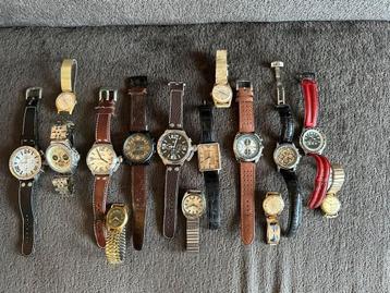 Koop van 15 Vintage Heren Horloges  beschikbaar voor biedingen