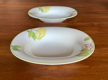 2 Villeroy & Boch Green Garland schalen beschikbaar voor biedingen