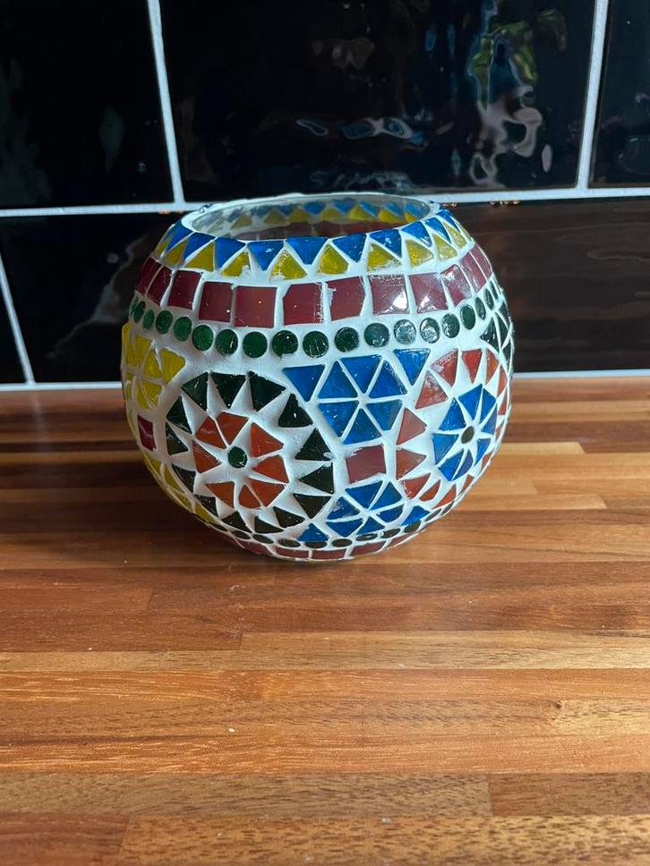 Windlicht van J-Line, Huis en Inrichting, Woonaccessoires | Kandelaars en Kaarsen, Zo goed als nieuw, Minder dan 25 cm, Overige materialen