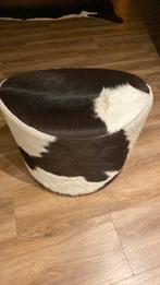Hocker met draaifunctie,koeienhuid, Ophalen, Zo goed als nieuw