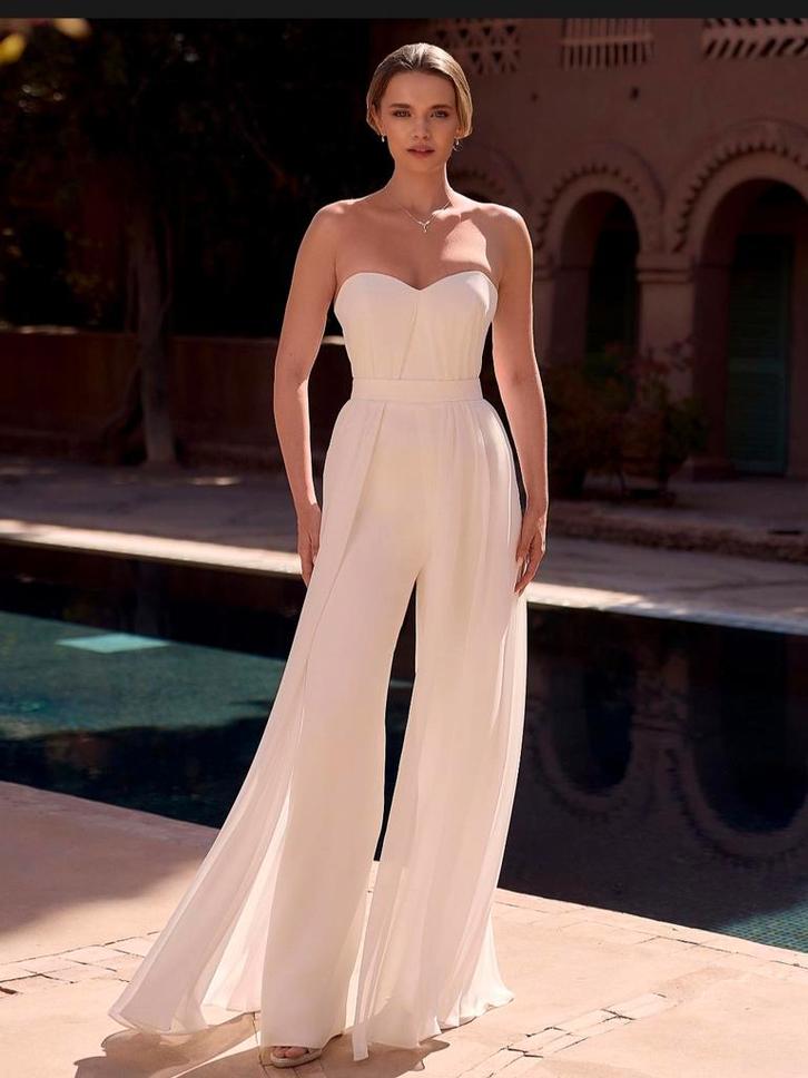 Stoere vrouwelijke bruid jumpsuit trouwjumpsuit bruidspak, Kleding | Dames, Trouwkleding en Trouwaccessoires, Nieuw, Trouwjurk