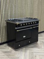 Luxe Lacanche Fornuis Zwart Gas + Messing + Warmhoudkast, Witgoed en Apparatuur, Ophalen of Verzenden, Grill, Gas, 5 kookzones of meer