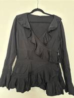 Nikkie ruffle top zwart NIEUW, Zwart, Maat 42/44 (L), Nieuw, Ophalen of Verzenden