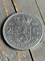 2 1/2 Gulden 1969 vis, Postzegels en Munten, Munten | Nederland, 2½ gulden, Koningin Juliana, Losse munt, Verzenden