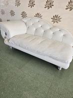 Elegante witte chaise longue / sofa, 150 tot 200 cm, Tweepersoons, 75 tot 100 cm, Ophalen of Verzenden
