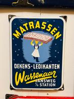 Enaille reclamebord Matrassen Wassenaar Langcat Bussum, Ophalen of Verzenden, Zo goed als nieuw, Reclamebord