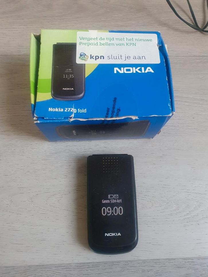 Zeldzame Nokia 2720 fold compleet in doos, Telecommunicatie, Mobiele telefoons | Hoesjes en Frontjes | Nokia, Zo goed als nieuw