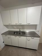 Complete Keller keuken Elba wit parel incl kraan + spoelbak, Huis en Inrichting, Keuken | Complete keukens, Ophalen, Zo goed als nieuw