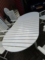 6 pers complete tuinset met verstelbare stoelen, Ophalen, Zo goed als nieuw