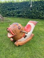 Unieke massief houten schommel / hobbel vis hoppel, Ophalen