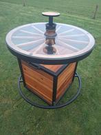 Statafel Wagenwiel wagenwiel tafel Uniek en Stijlvol!, Ophalen, Gebruikt