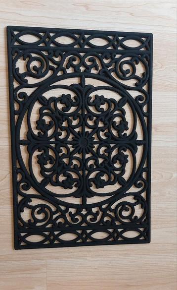 Mooie Zwarte Rubber Deurmat, Schoonloopmat - 60x40 cm  beschikbaar voor biedingen