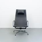 ACTIE! 6x Vitra Eames EA 124 Fauteuil Zwart Leer - Chroom, Huis en Inrichting, Fauteuils, Niet ingevuld, Niet ingevuld, 75 tot 100 cm