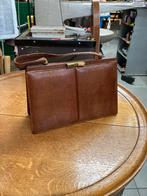 Vintage Bruine Handtas, Ophalen of Verzenden, Gebruikt, Bruin, Handtas