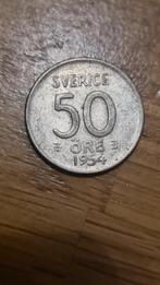 Zweden - 50 Ore 1954 (Silver), Postzegels en Munten, Munten | Europa | Niet-Euromunten, Ophalen of Verzenden, Overige landen, Losse munt