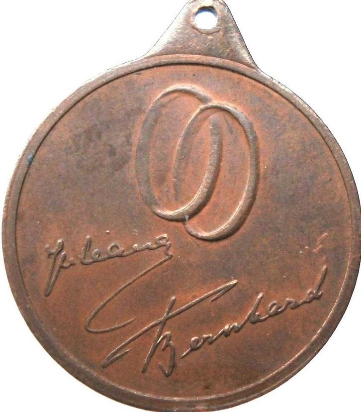 Nederland penning huwelijk Juliana/Bernhard 1937 (zeldzaam), Postzegels en Munten, Penningen en Medailles, Brons, Nederland, Ophalen of Verzenden