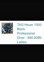 Tag Heuer 1000 Black Professional Diver 980.008N, Overige merken, Gebruikt, Staal, Polshorloge