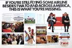 9 vintage advertenties reclames TWA vliegmaatschappij 1968-7, Verzamelen, Verzenden, Gebruikt
