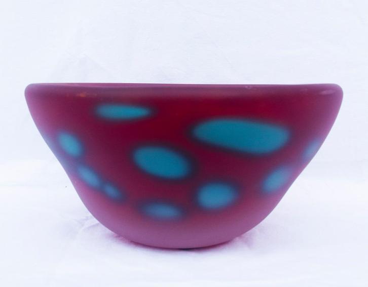 Vintage glazen schaal / bowl 1950s / mogelijk Aureliano Toso, Huis en Inrichting, Woonaccessoires | Schalen en Manden, Gebruikt