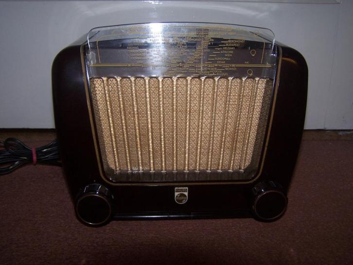 Oude Philips BX290u buizen radio., Audio, Tv en Foto, Radio's, Gebruikt, Radio, Ophalen