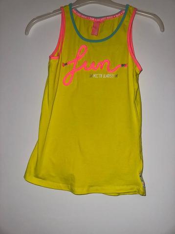 B.nosy 158 164 top hemd shirt singlet geel gele roze