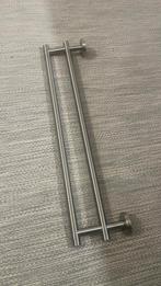 Dubbele handdoekstang (Tiger), Huis en Inrichting, Badkamer | Badtextiel en Accessoires, Ophalen, Gebruikt, Grijs, Handdoekenrek
