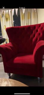 2 rode fauteuils, Ophalen, Gebruikt, 75 tot 100 cm, 75 tot 100 cm