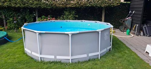 intex zwembad 366x100 1 jr gebruikt incl. zandfilterpomp, Tuin en Terras, Zwembaden, Gebruikt, Minder dan 80 cm, 200 tot 400 cm
