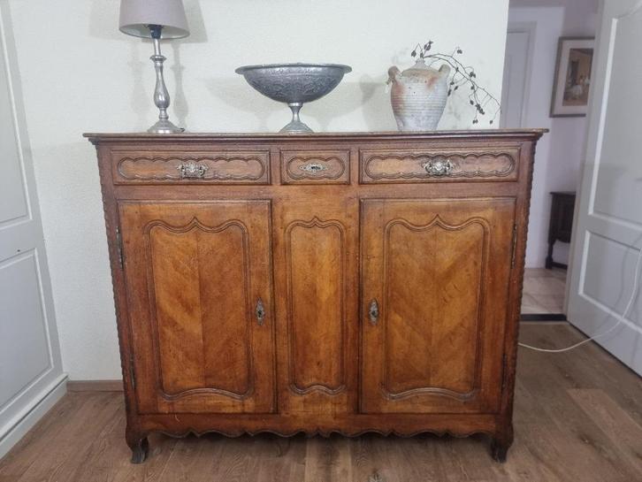 Zeldzame, antieke, Franse Bahut kast, 128x156x53. Prachtig!, Huis en Inrichting, Kasten | Dressoirs, Gebruikt, 150 tot 200 cm