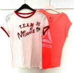 2 T-shirts Dames XS - Zo Goed Als Nieuw, Wit, Ophalen of Verzenden, Zo goed als nieuw, Disney/Reebok