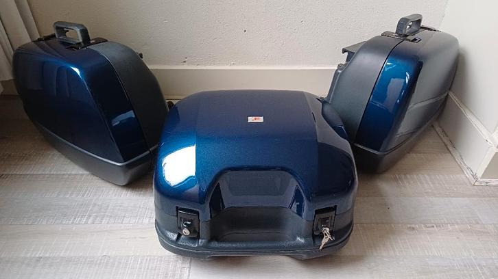 Zijkoffers + topkoffer Honda ST1100 Pan European_blauw, Motoren, Accessoires | Koffers en Tassen, Zo goed als nieuw, Ophalen of Verzenden