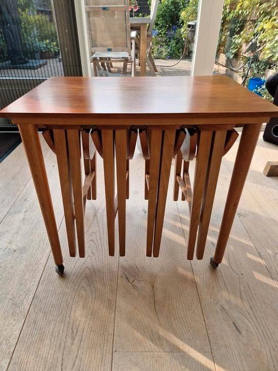 Scandinavian Vintage bijzettafels., Antiek en Kunst, Antiek | Meubels | Tafels, Ophalen