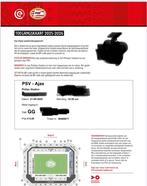 2 toegangskaarten psv-ajax 21 september, Tickets en Kaartjes, Losse kaart, Twee personen, September