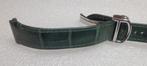 Bijna nieuwe Cartier Santos Crocoband kleur groen., Ophalen of Verzenden, Zo goed als nieuw