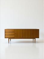 Vintage sideboard teak mid century design 190cm, Verzenden, 150 tot 200 cm, Teakhout, Zo goed als nieuw
