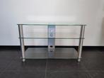 Aldenkamp glazen tv meubel, Huis en Inrichting, Ophalen, 100 tot 150 cm, Minder dan 100 cm, 25 tot 50 cm