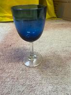 Blauw Glas luiks glas, Huis en Inrichting, Keuken | Servies, Glas of Glazen, Ophalen of Verzenden, Effen, Glas