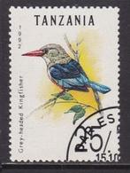 3340 - Tanzania michel 1318 gestempeld , Grijskop ijsvogel, Verzenden, Tanzania, Gestempeld