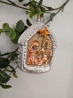 Vintage retro nostalgische kerstbal kerststal, Diversen, Kerst, Ophalen of Verzenden, Zo goed als nieuw