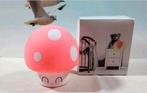 NIEUW ROZE PADDESTOEL MET WITTE STIPPEN LED LAMPJE-HERFST, Verzenden, Nieuw