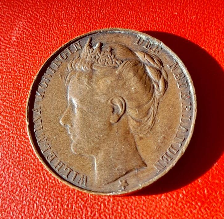 penning Koningin Wilhelmina inhuldiging 9 september 1898 (1), Postzegels en Munten, Penningen en Medailles, Overige materialen