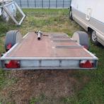 Platte aanhanger met schade, Ophalen, Gebruikt