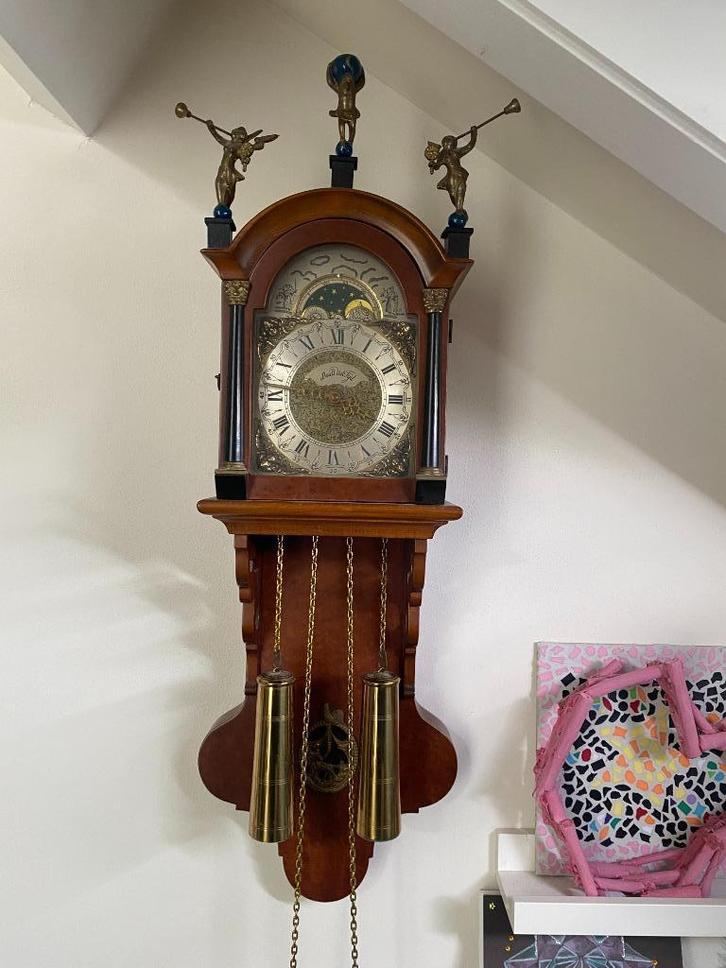 Antieke Hollandse wandklok, Antiek en Kunst, Antiek | Klokken, Ophalen of Verzenden