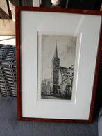 Ets begijnhof Amsterdam nieuw gesigneerd, Antiek en Kunst, Ophalen of Verzenden